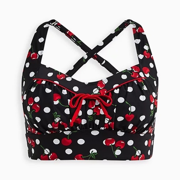 TORRID NWT RETRO CHIC BIKINI TOP & BOTTOMS - CHERRIES PRINT - Picture 5 of 9